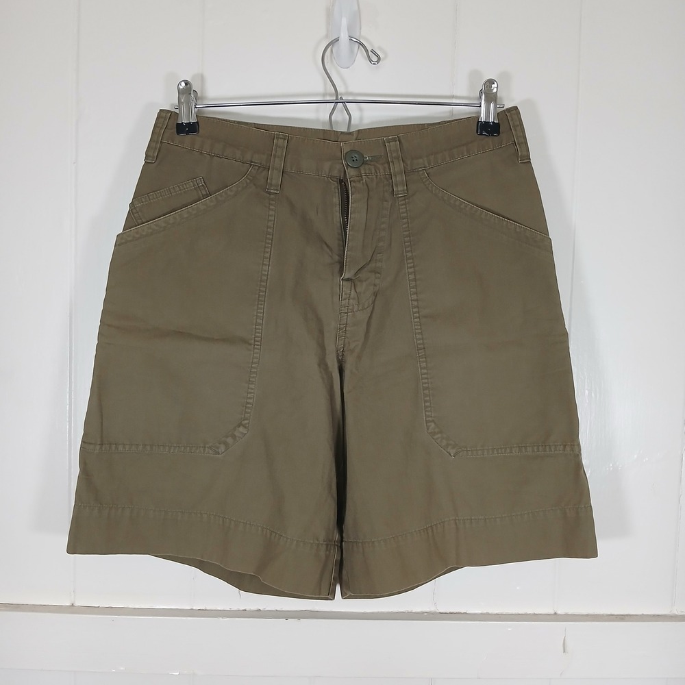 Patagonia Stand Up Shorts Mens 28 Organic Cotton Canvas Utility 8" Inseam Olive